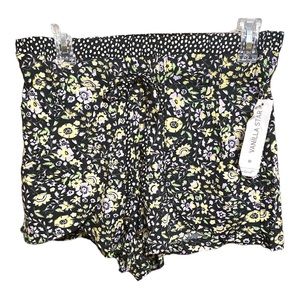 Vanilla Star Floral Polka Dot Flyaway Shorts M